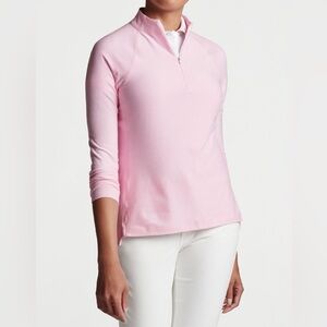 NEW Peter Millar Women's Mélange Raglan-Sleeve Perth Layer Palmer Pink
